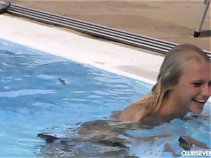 Swimming nude with killer eurobabes