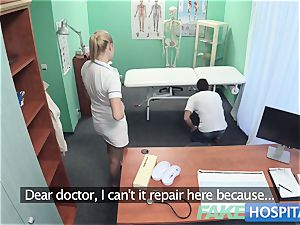 fake health center Hired handyman finishes off all over nurses butt